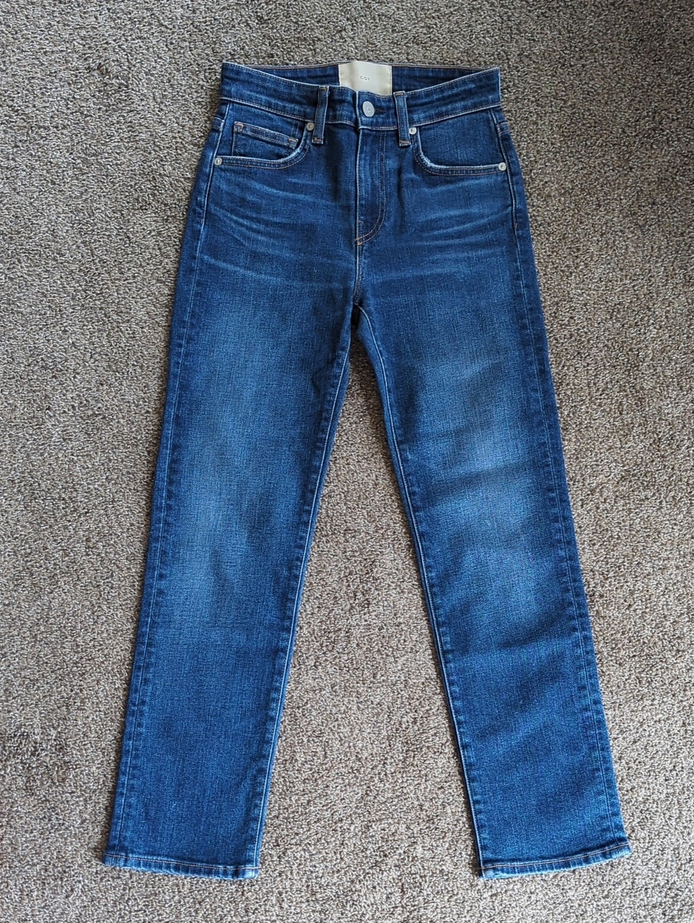 CQY High Rise Straight Leg Jeans